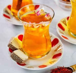 The effect of saffron tea on brain function
