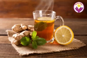 Saffron and ginger tea